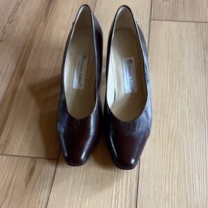 Etienne Aigner Dark Brown Leather Heels